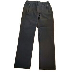 Geval Snow Fleece Lined Hiking Pants US Small Womens Blk Softshell Winter Sports
